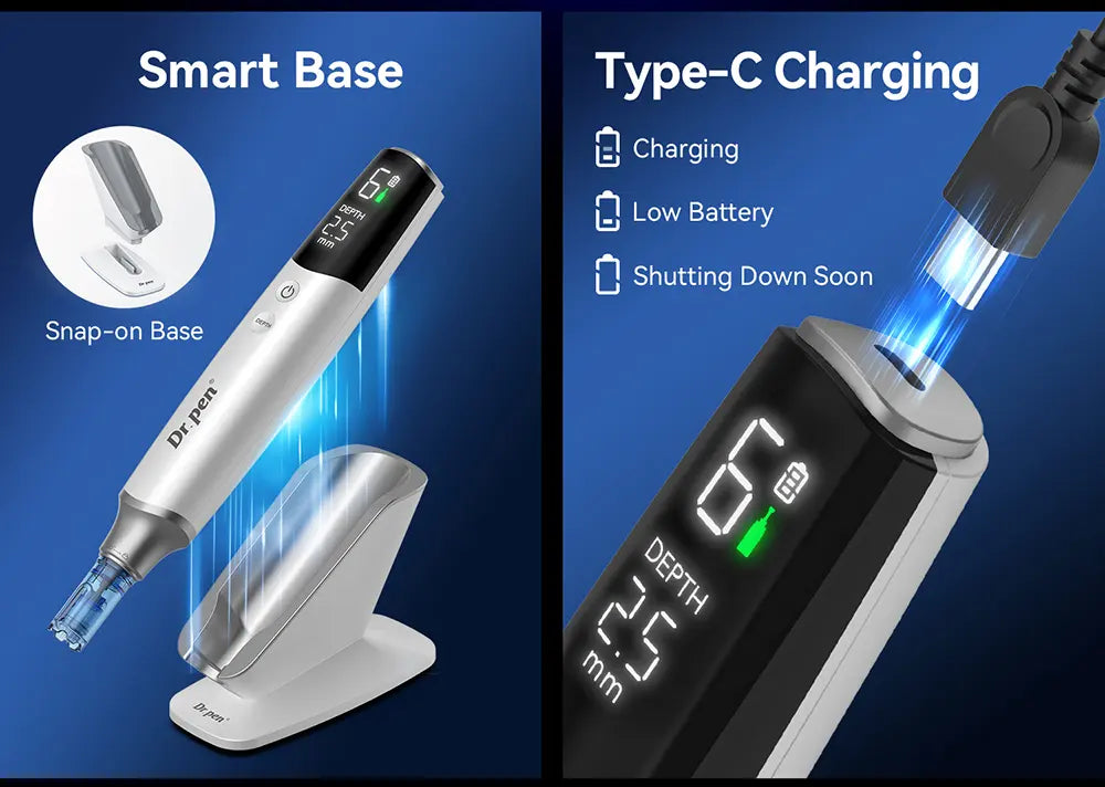 M9 Type-C charging port and digital display