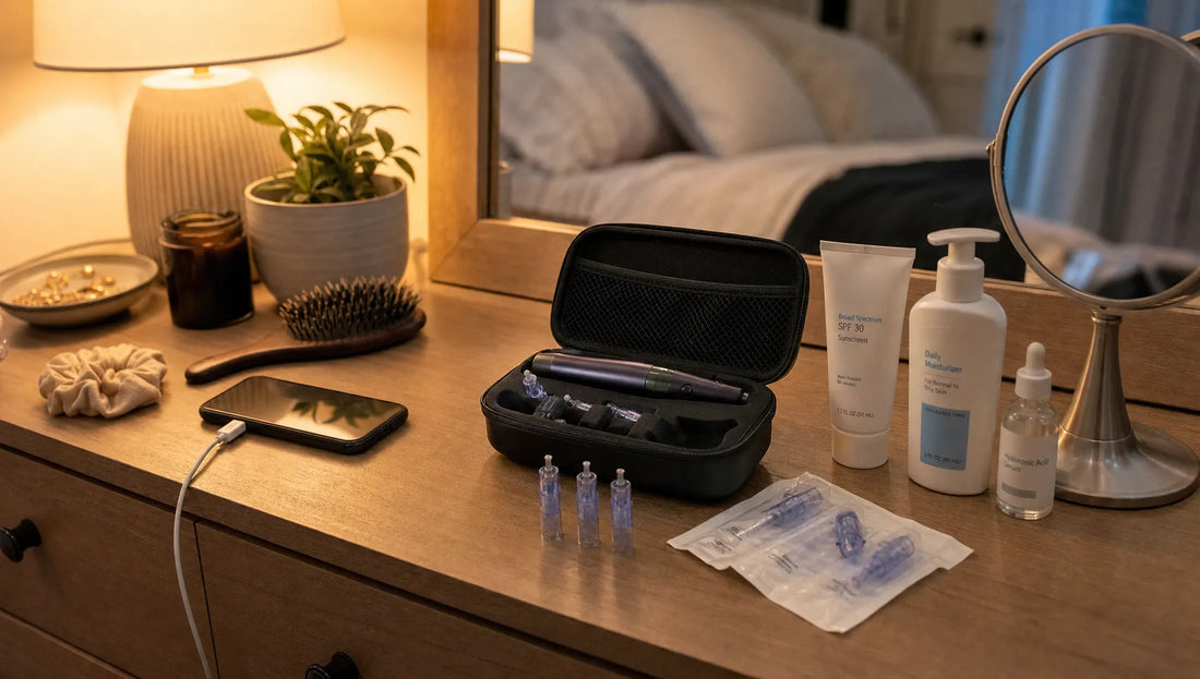 At-Home Microneedling Before and After Expectations