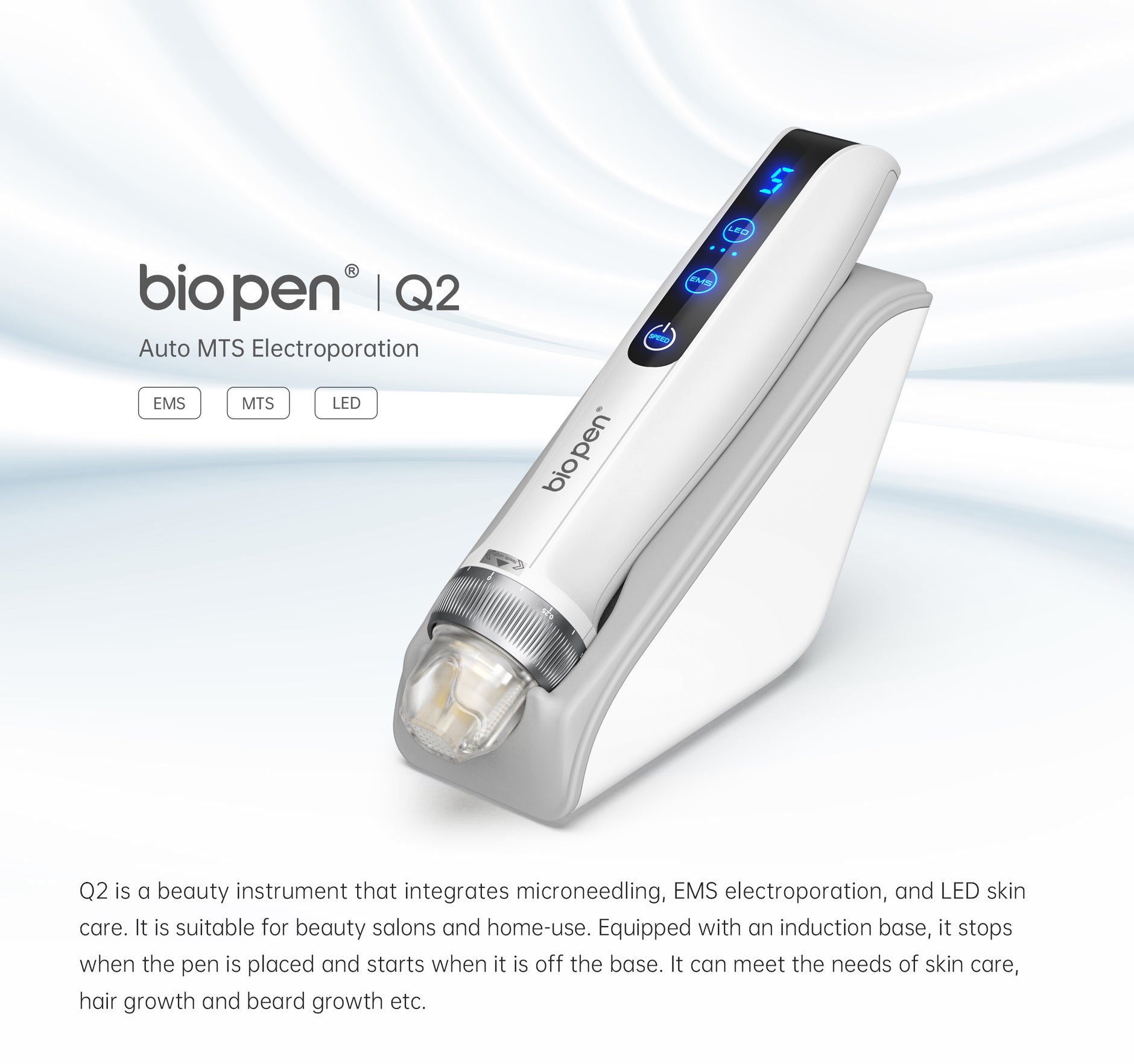 Bio Pen-Q2 美顔器 EMS MTS LED機能搭載 ノアグロウ同型機 Bio Pen-Q2 美顔器 EMS MTS LED機能搭載 ノアグロウ同型機 Bio