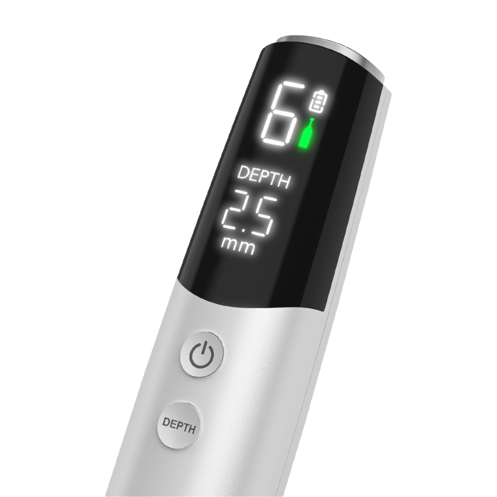 M9 close-up showing the digital speed and depth display