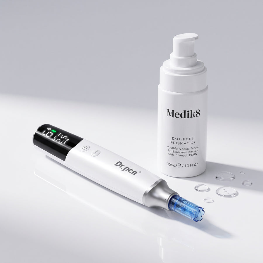 Dr. Pen M9 Microneedling Pen with Medik8 Exo-PDRN Prismatic+ 30ml