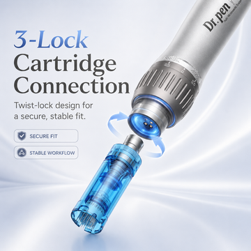 The three-point locking connector that holds a cartridge in the Dr. Pen M8S