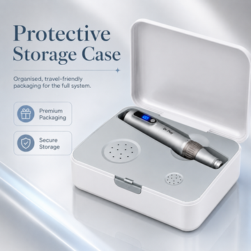 The Dr. Pen M8S in its protective storage case
