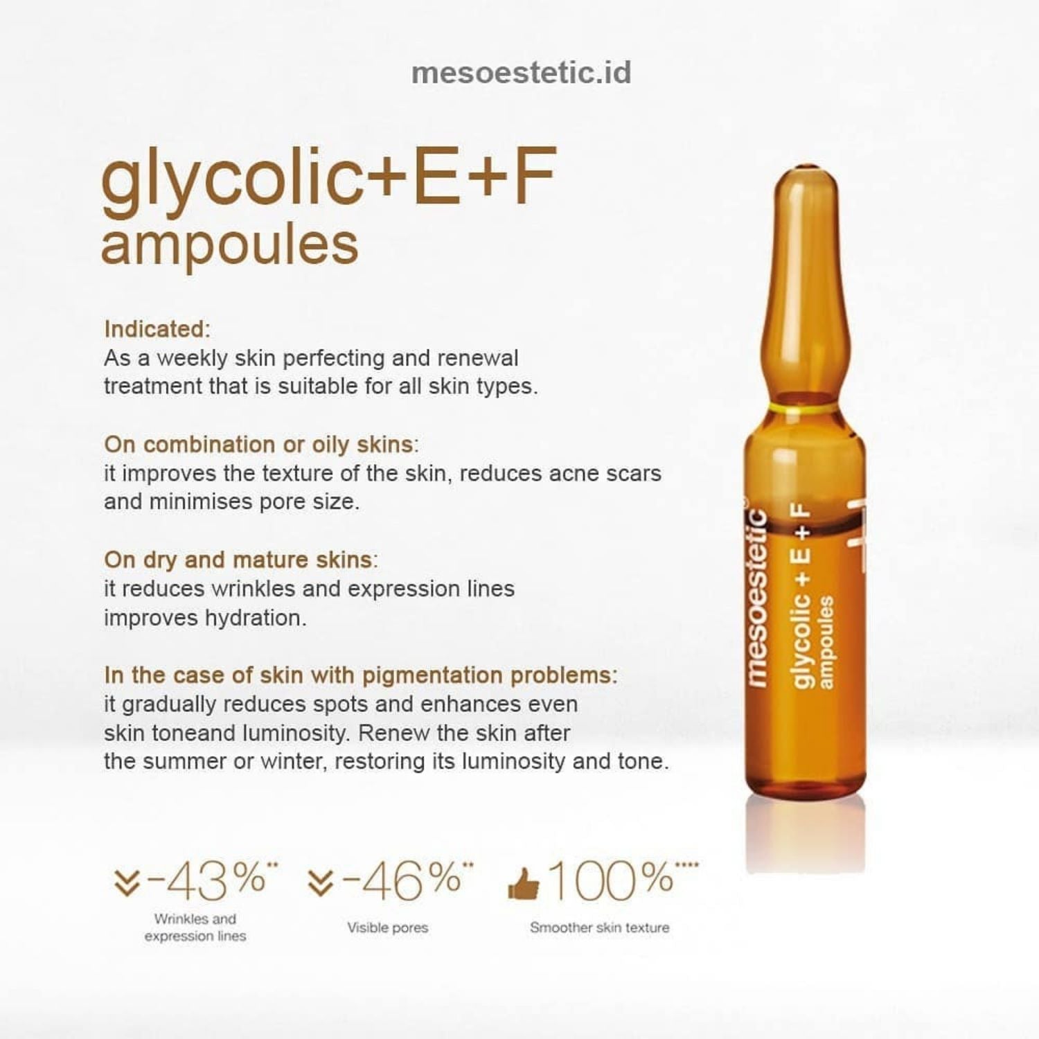 mesoestetic Glycolic + E + F Ampoules